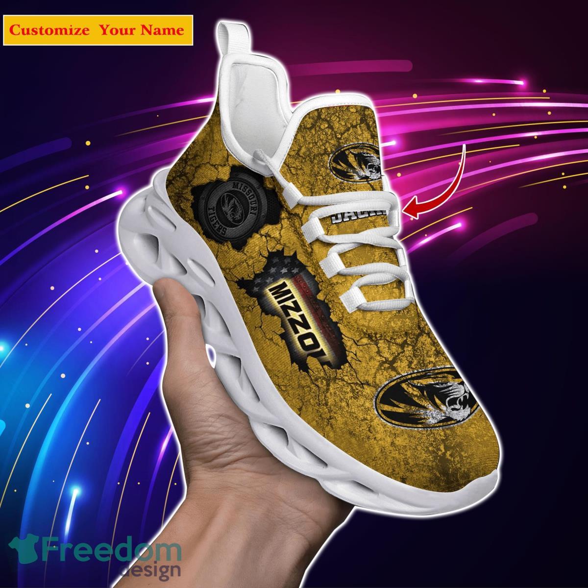 Missouri Tigers NCAA2 Custom Name Max Soul Shoes Great Gift For Men Women Fans Product Photo 1