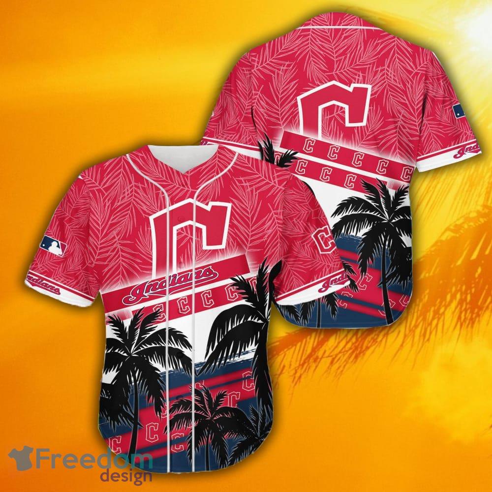 MLB Cleveland Indians Logo Hawaii Baseball Jersey Shirt For Fans