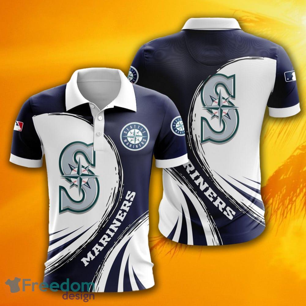 MLB Seattle Mariners Logo Golf Polo Shirt For Men And Women - Freedomdesign