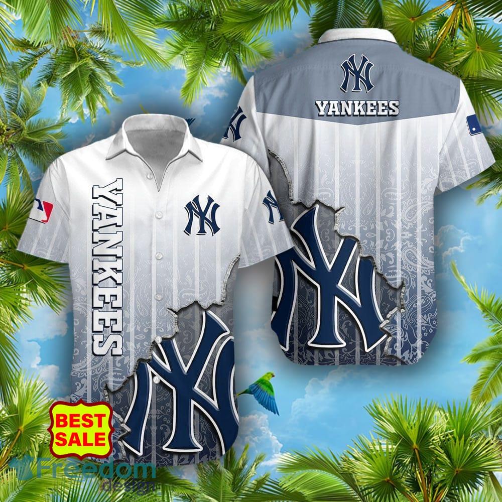 MLB Summer Aloha New York Yankees Logo Hawaiian Shirt For Fans