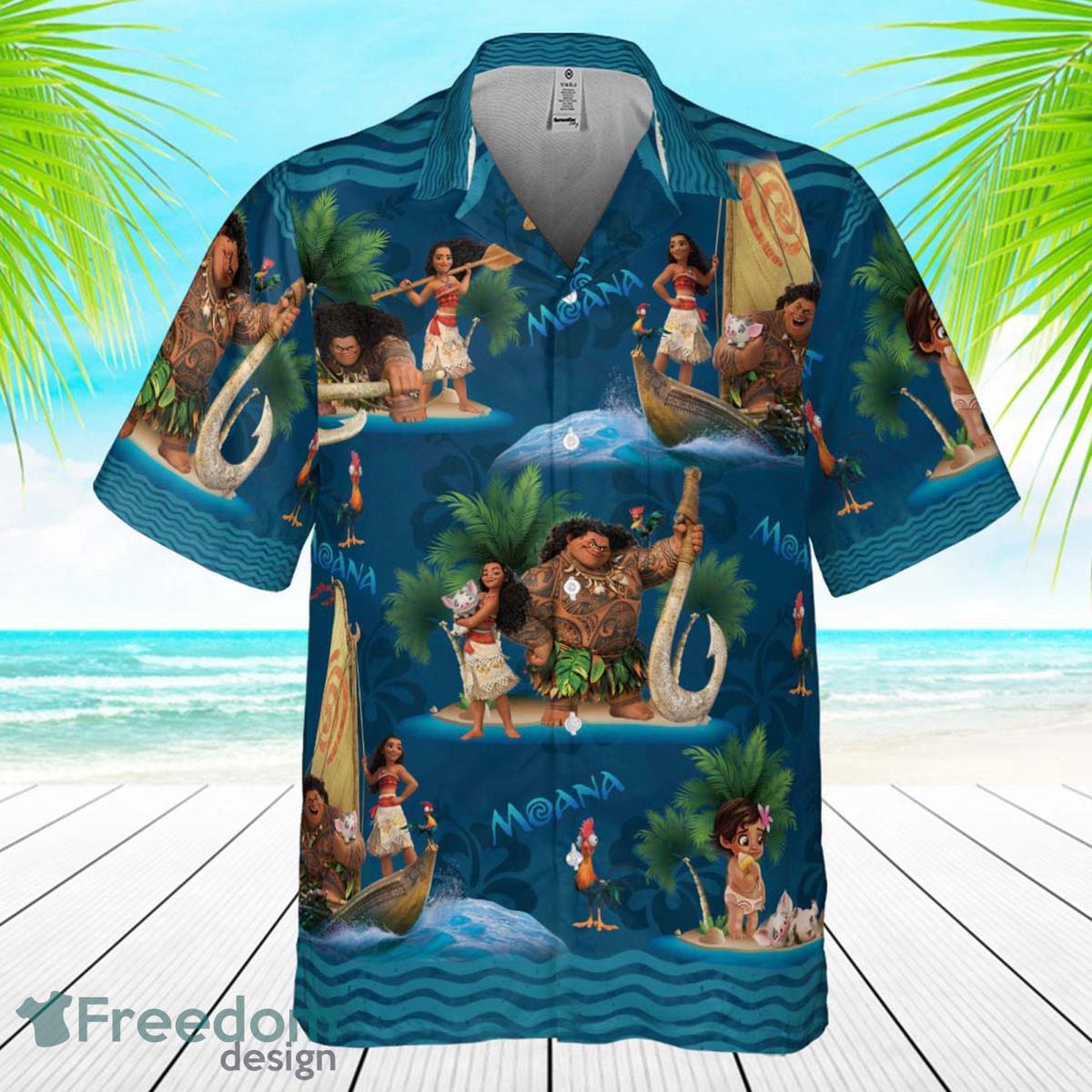 Moana And Maui Disney Hawaiian Shirt Disneyland Trip Hawaiian Special Gift For Men And Women Product Photo 2