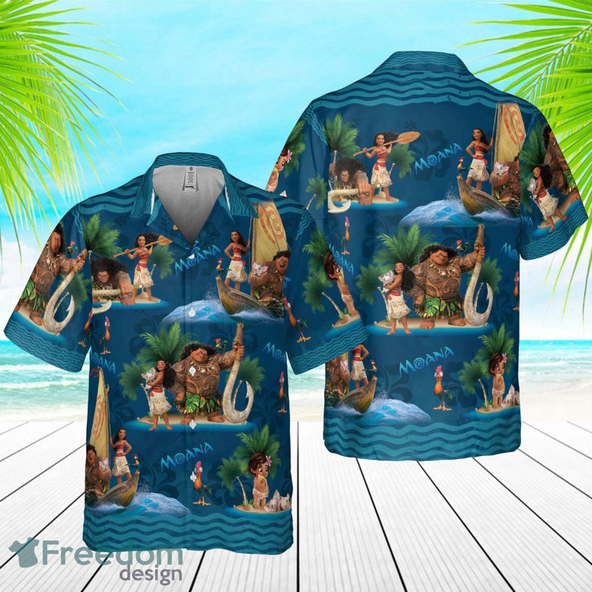 Moana And Maui Disney Hawaiian Shirt Disneyland Trip Hawaiian Special Gift For Men And Women Product Photo 1