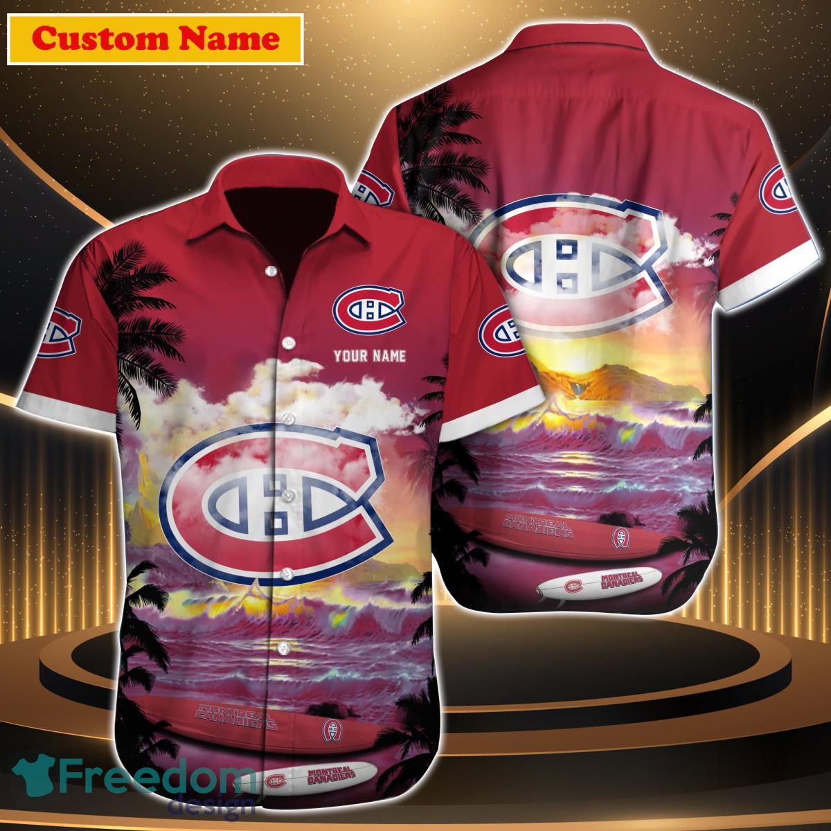 Montreal Canadiens NHL Custom Name Hawaiian Shirt Great Gift For Men Women Fans Product Photo 1