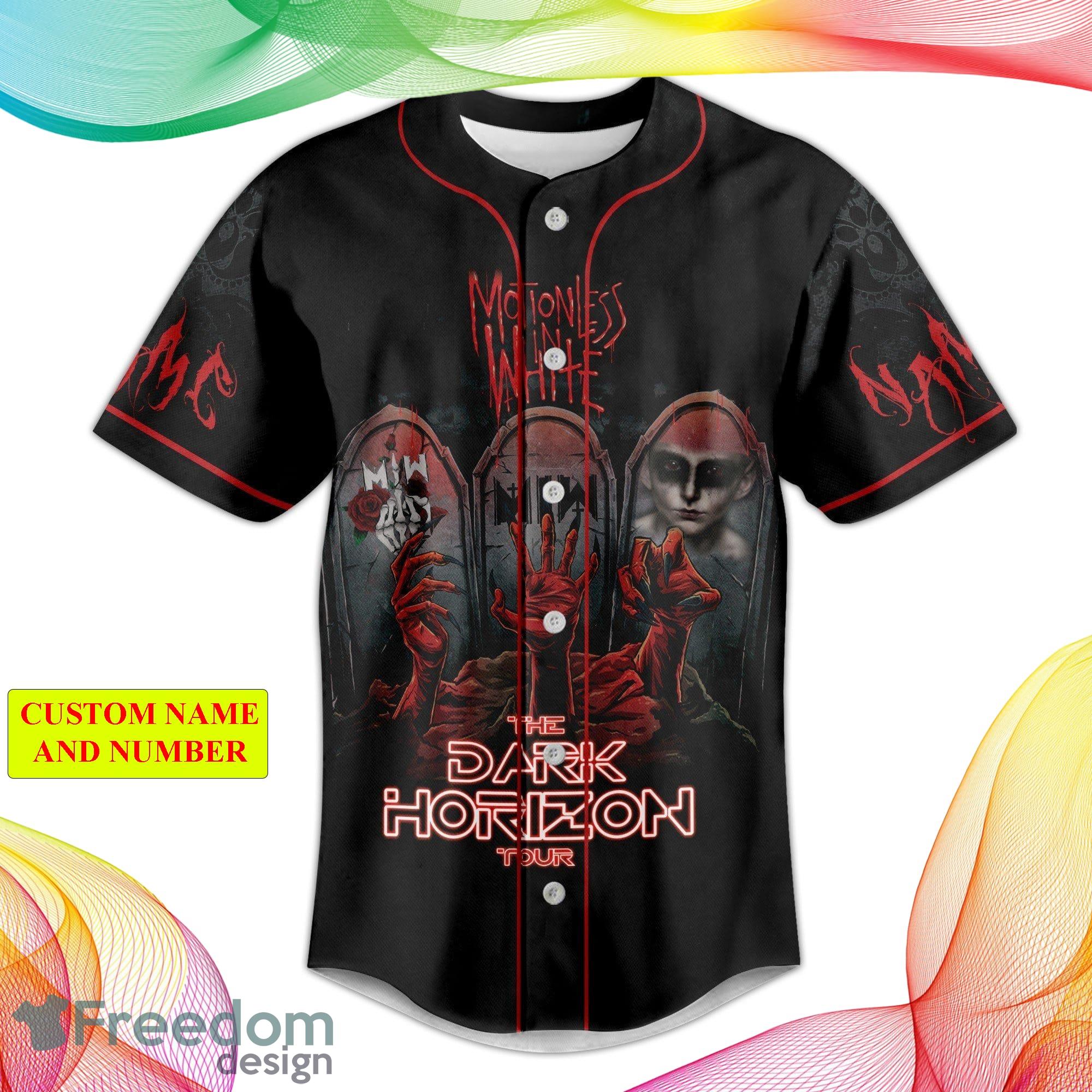 Motionless In White The Dark Horizon Tour 2023 Baseball Jersey Shirt Custom Number And Name - Motionless In White The Dark Horizon Tour 2023 Personalized Baseball Jersey_2 Motionless In White The Dark Horizon Tour 2023 Baseball Jersey Shirt Custom Number And Name - Motionless In White The Dark Horizon Tour 2023 Personalized Baseball Jersey_2