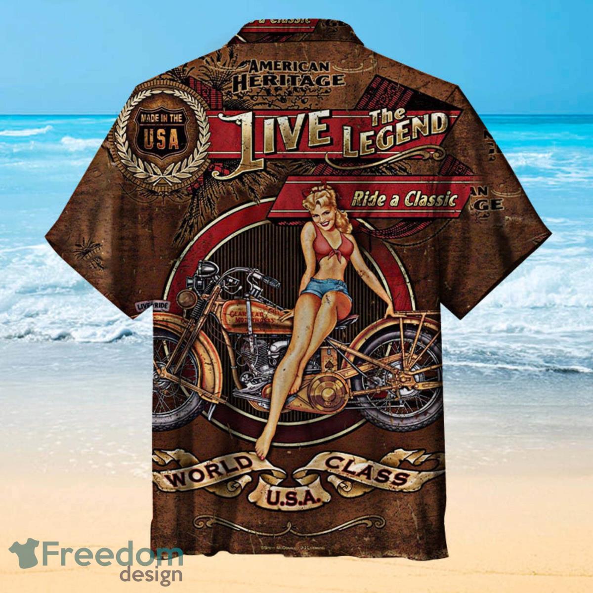 Motorcycle Hawaiian Shirt, Live The Legend Hawaiian Gift Product Photo 2