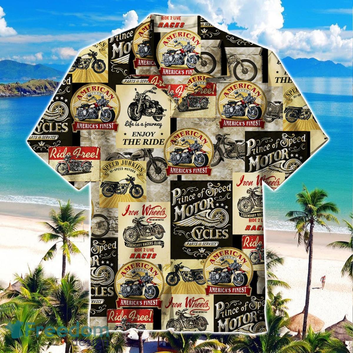 Motorcycle Signs Hawaiian Shirt, Motorcycle Hawaiian Gift Product Photo 1