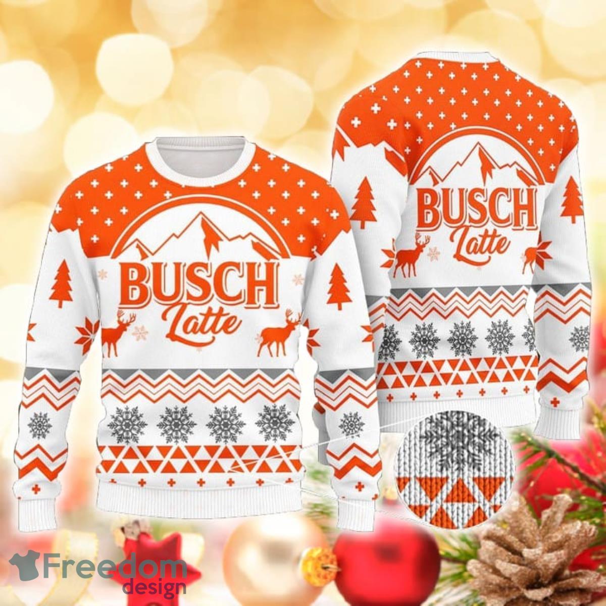 Mountain Busch Latte 3D Sweater Ugly Christmas Sweater For Men Women Product Photo 1