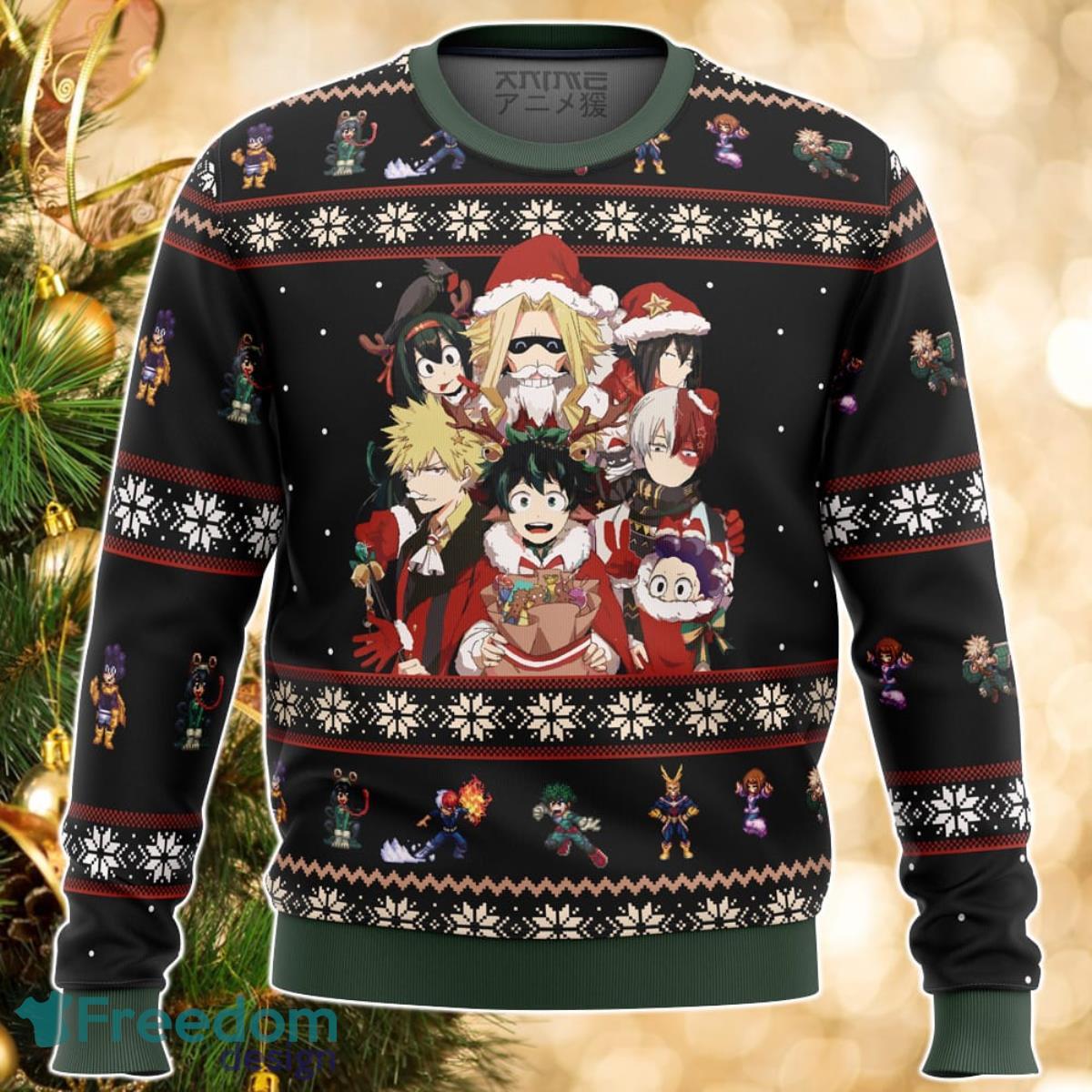 My Hero Academia Boku No Holiday Ugly Christmas Sweater Great Gift For Men Women Product Photo 1