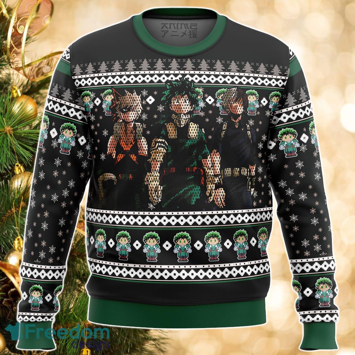 My Hero Academia top 3 Ugly Christmas Sweater Great Gift For Men Women Product Photo 1