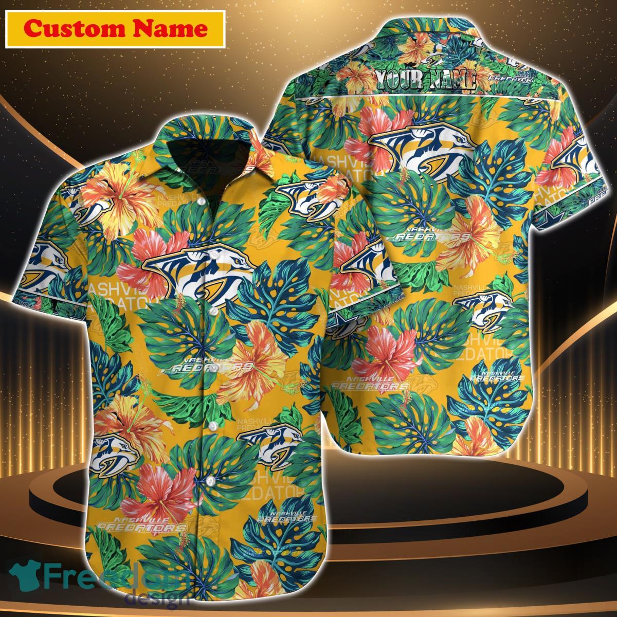 Nashville Predators NHL Fans Camouflage Vintage Custom Name And Number  Hawaiian Shirt