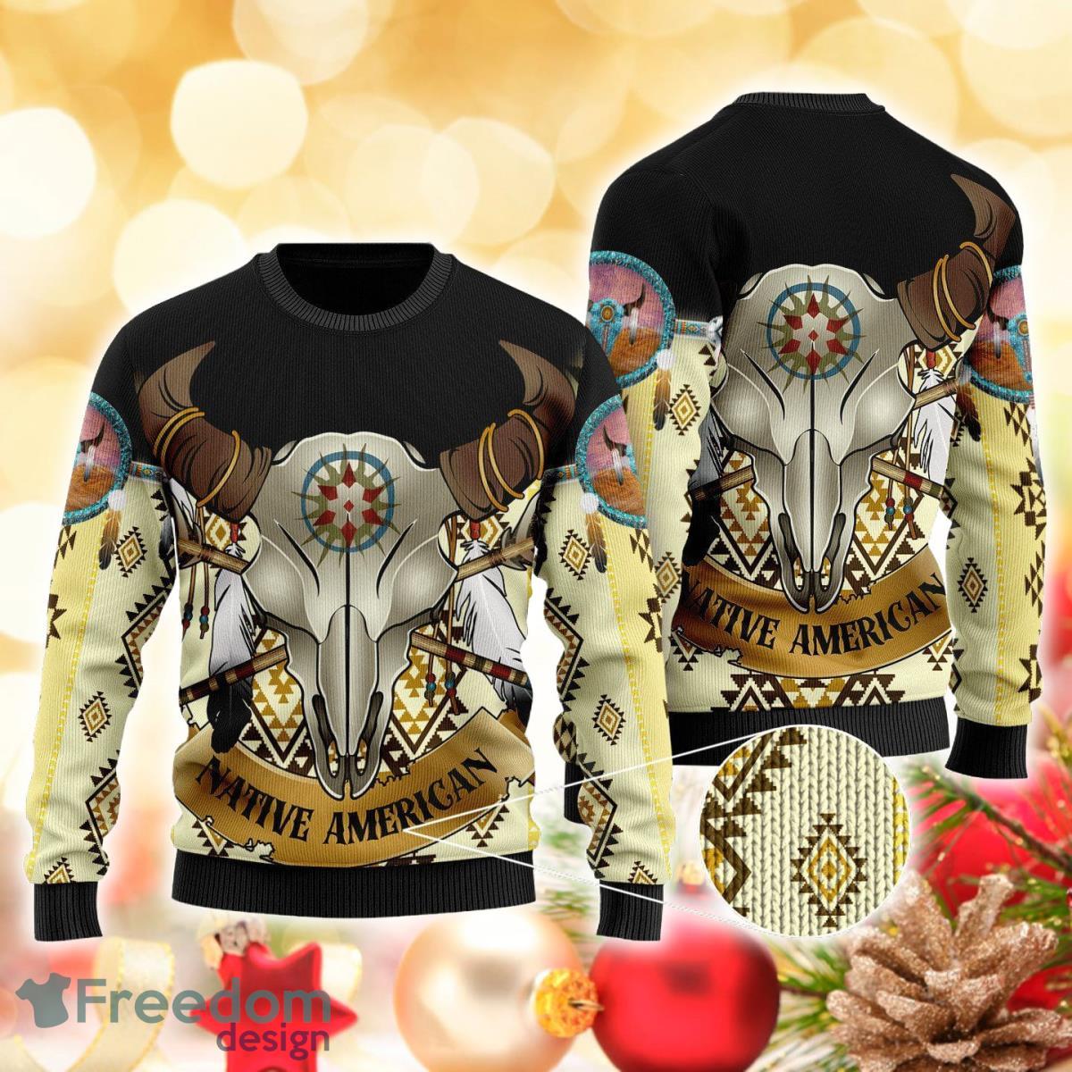 Native American 3D Sweater Ugly Christmas Sweater For Men Women Product Photo 1