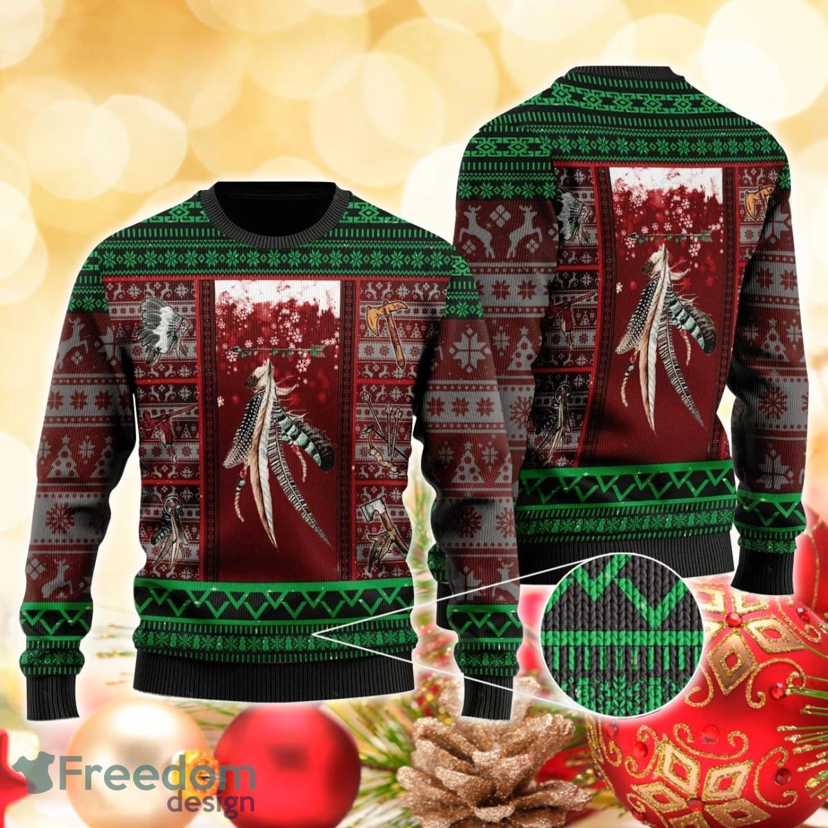 Native Americans 3D Sweater Ugly Christmas Sweater For Men Women Product Photo 1