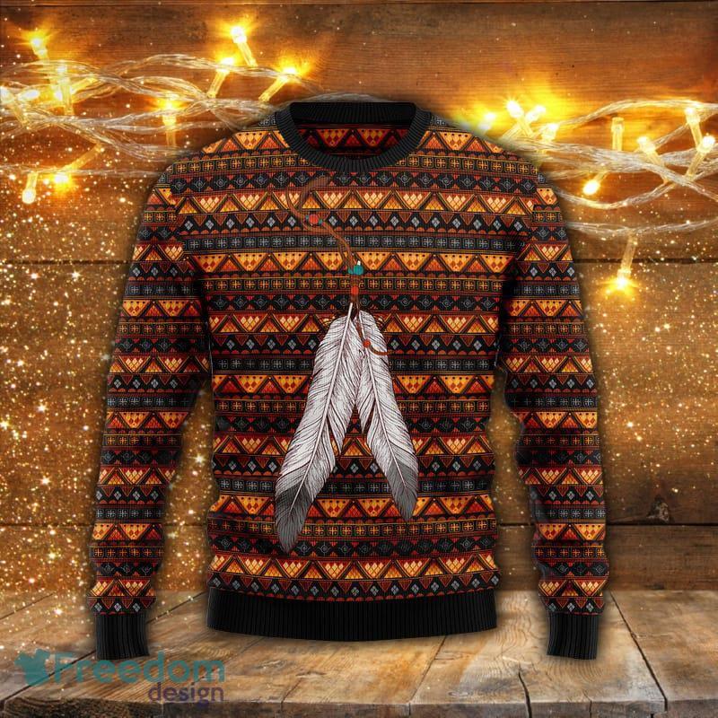 Eagle Native Ugly Christmas Sweater - Christmas Outfits Gift –