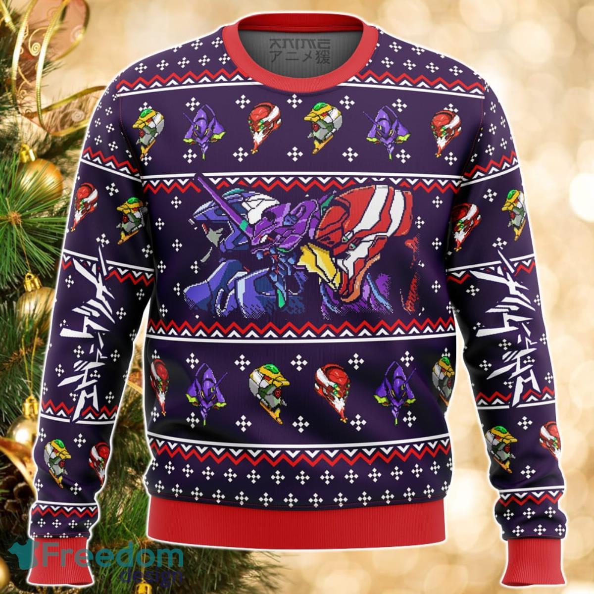 Neon Genesis Evangelion Evas Ugly Christmas Sweater Great Gift For Men Women Product Photo 1