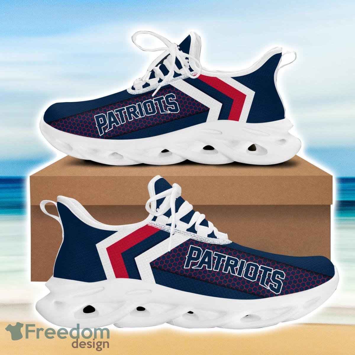 New England Football Patriots Max Soul Sneakers Running Sport Shoes Custom Name Product Photo 2