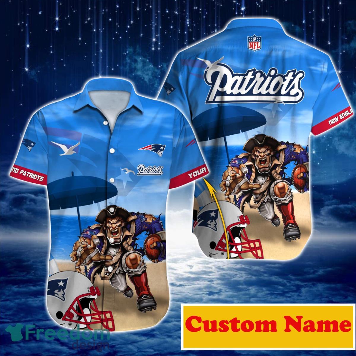 New England Patriots NFL Custom Name Hawaiian Shirt For Men Women Best Gift  For Fans - Freedomdesign