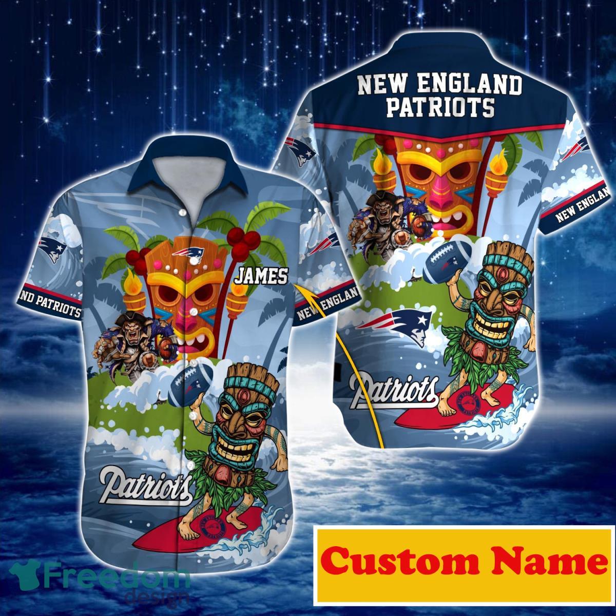 New England Patriots NFL Custom Name Hawaiian Shirt For Men Women Best Gift  For Fans - Freedomdesign