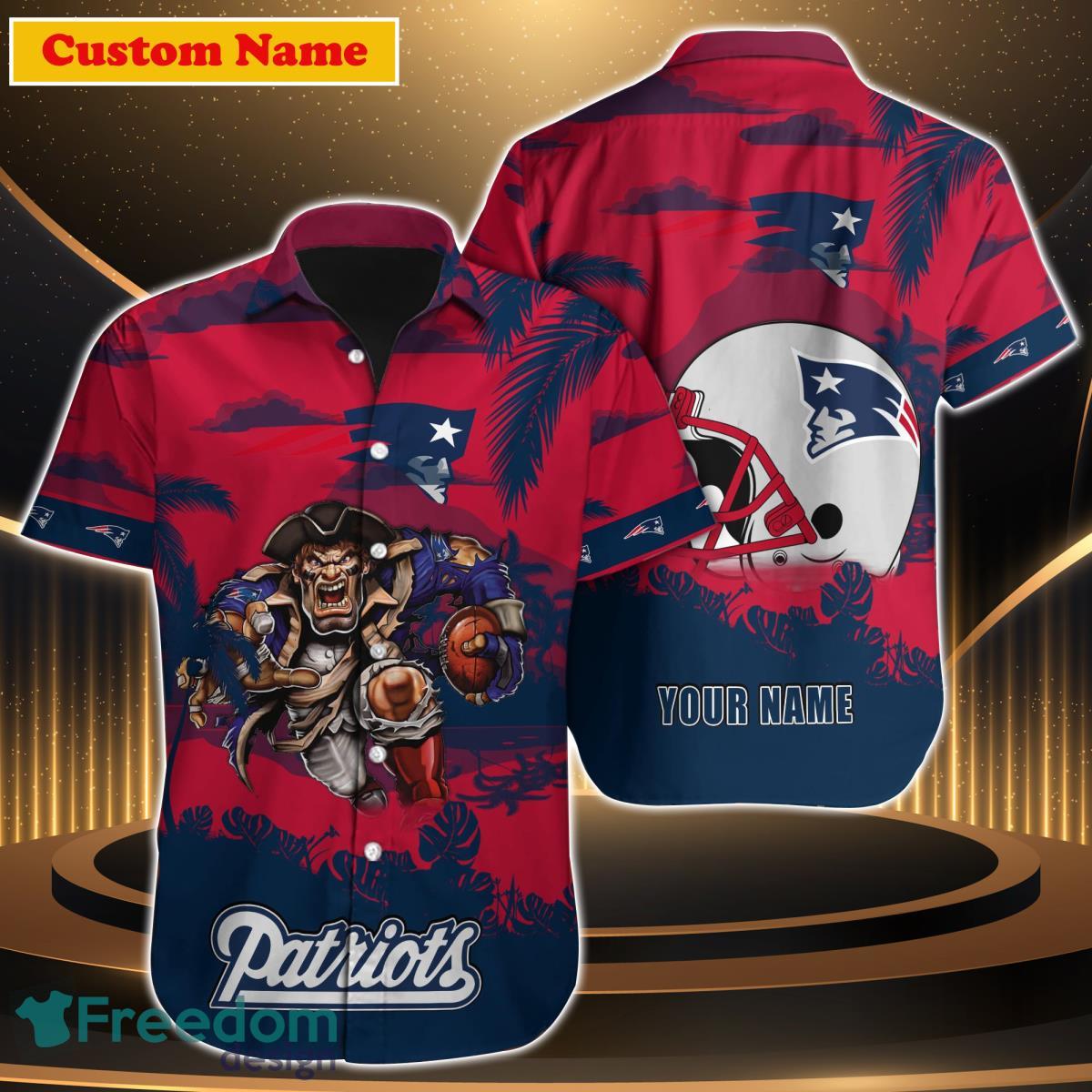 New England Patriots NFL Custom Name Hawaiian Shirt For Men Women Best Gift For Real Fan Product Photo 1