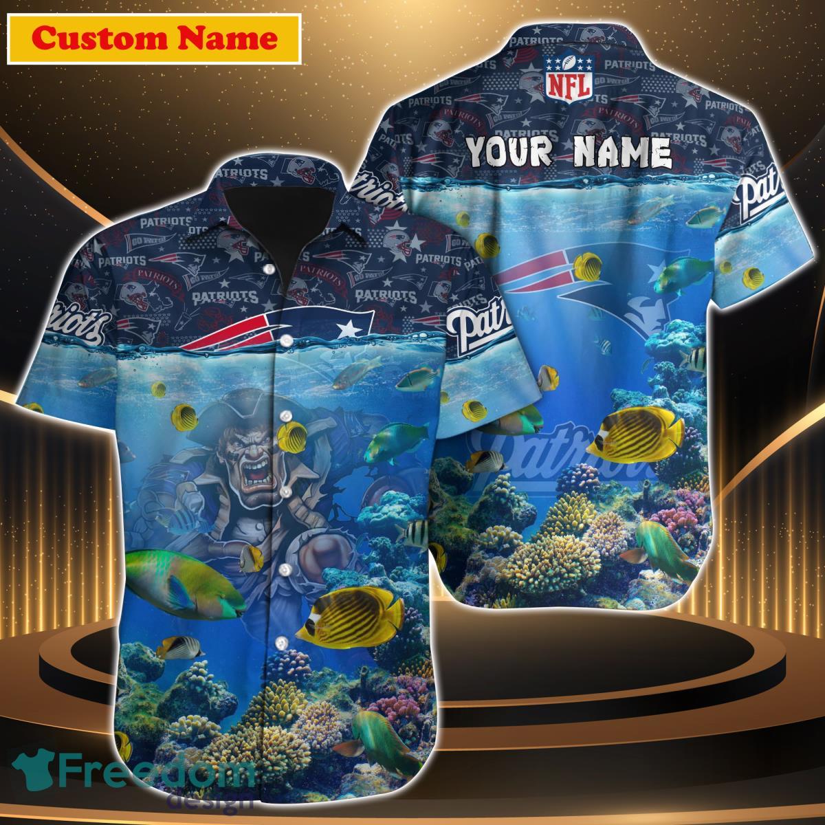 New England Patriots NFL Custom Name Hawaiian Shirt For Men Women Gift For Real Fan Product Photo 1