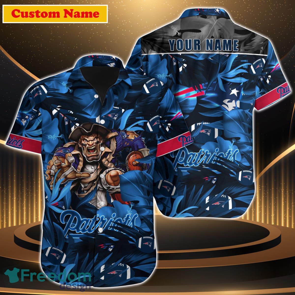 New England Patriots NFL Custom Name Hawaiian Shirt For Men Women Great Gift For Real Fan Product Photo 1