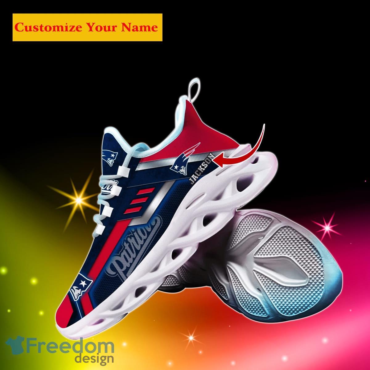 New England Patriots NFL Custom Name Max Soul Shoes Impressive Gift For Men Women Fans Product Photo 2