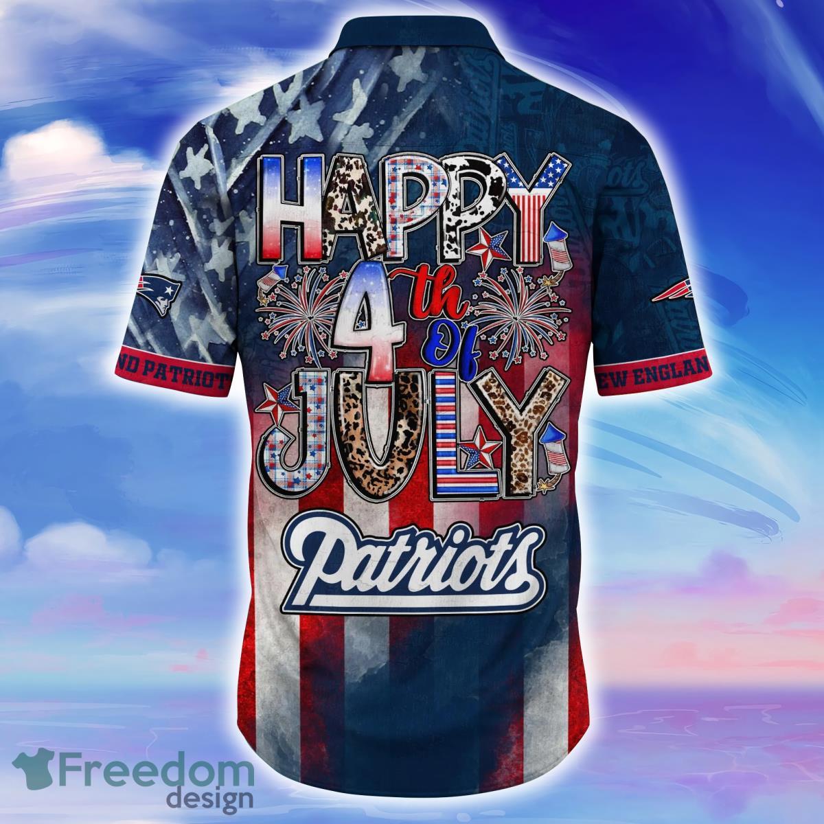 New England Patriots NFL Hawaiian Shirt Independence Day Shirt For Men Women  - Freedomdesign