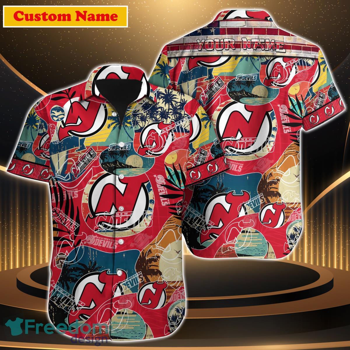 New Jersey Devils NHL Custom Name Hawaiian Shirt For Men Women Special Gift For Fan Product Photo 1