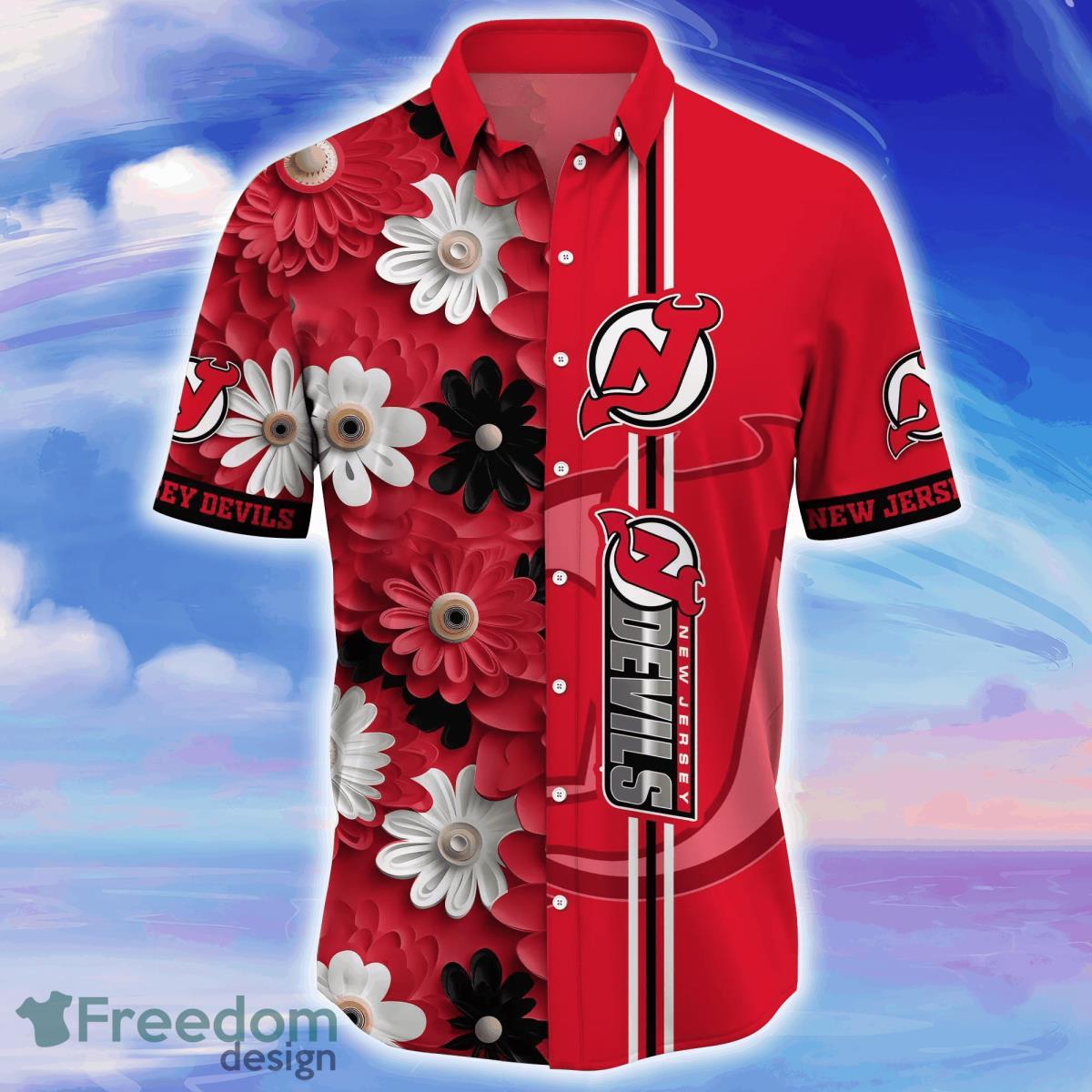 New Jersey Devils NHL Flower Hawaiian Shirt For Men Women Gift For Fans Product Photo 2