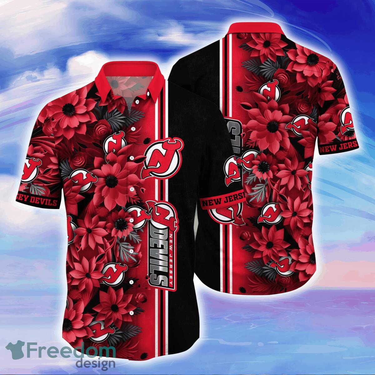 New Jersey Devils NHL Flower Hawaiian Shirt For Men Women Great Gift For Real Fans Product Photo 1