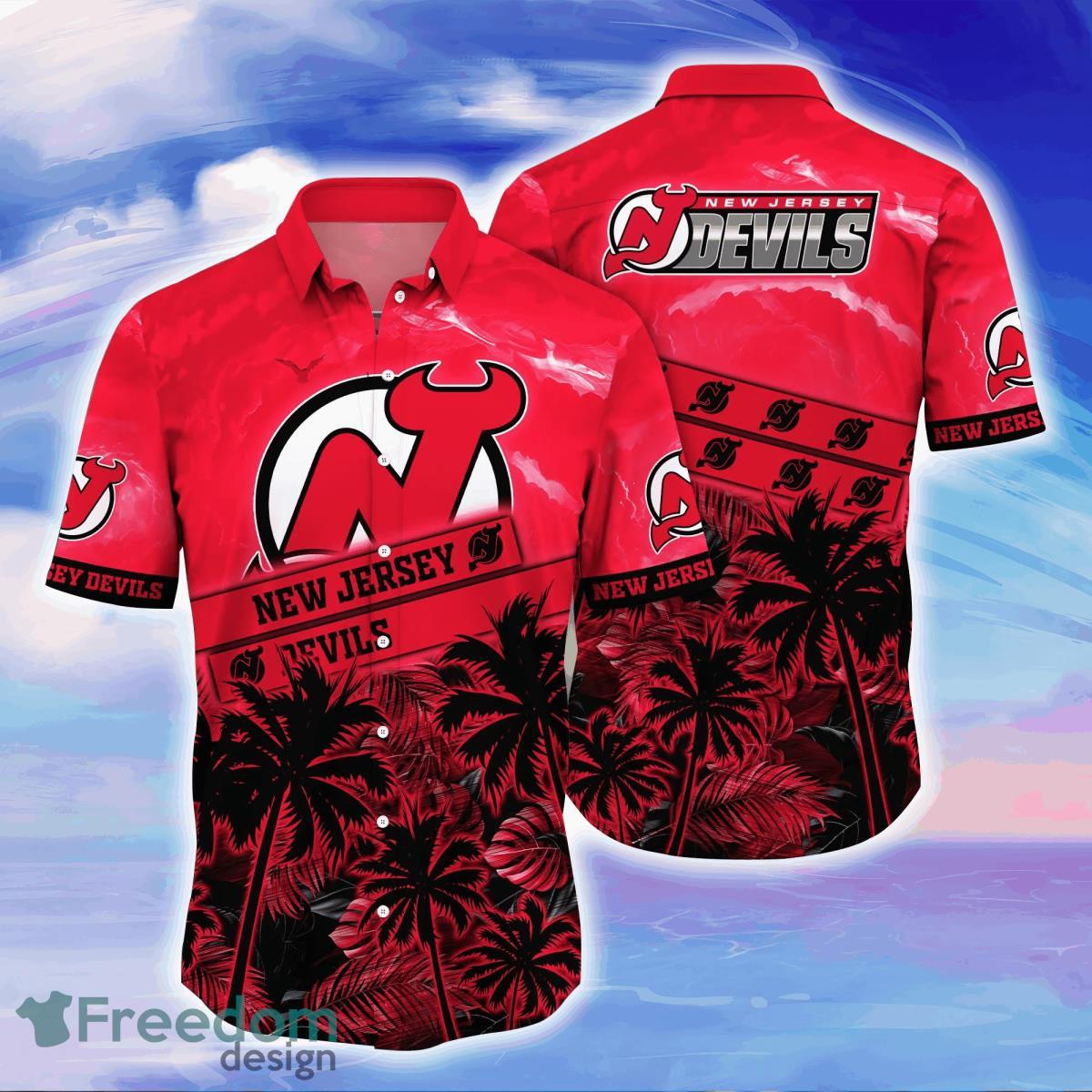 New Jersey Devils NHL Flower Hawaiian Shirt Style Gift For Fans Product Photo 1