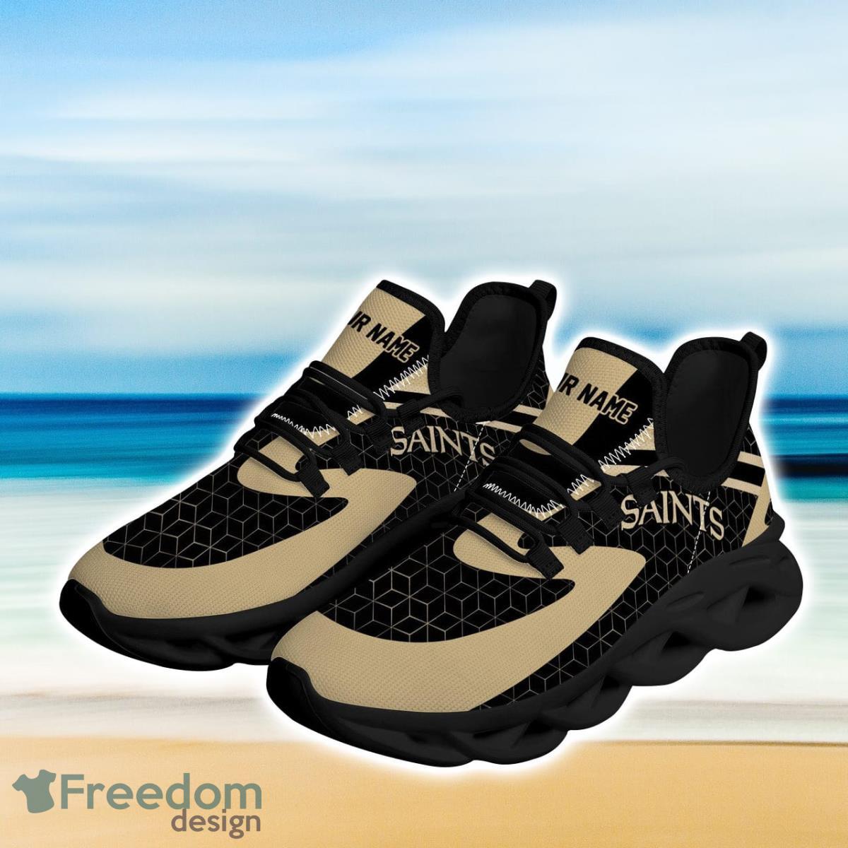 New Orleans Saints Max Soul Sneakers Running Sport Shoes Custom Name Product Photo 2