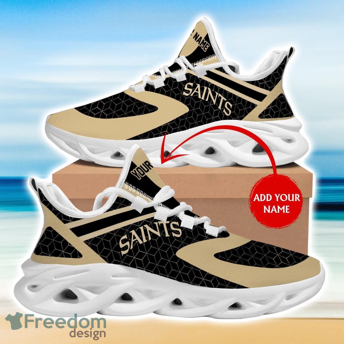 New Orleans Saints Max Soul Sneakers Running Sport Shoes Custom Name Product Photo 1