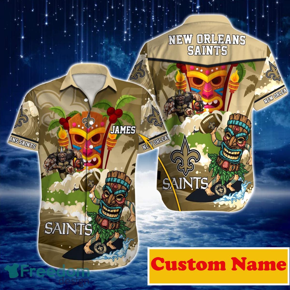 New Orleans Saints NFL Custom Name Hawaiian Shirt Special Gift For