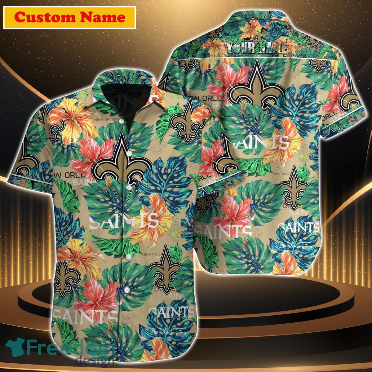 New Orleans Saints NFL Custom Name Hawaiian Shirt Style Gift For Men Women  Fans - Freedomdesign