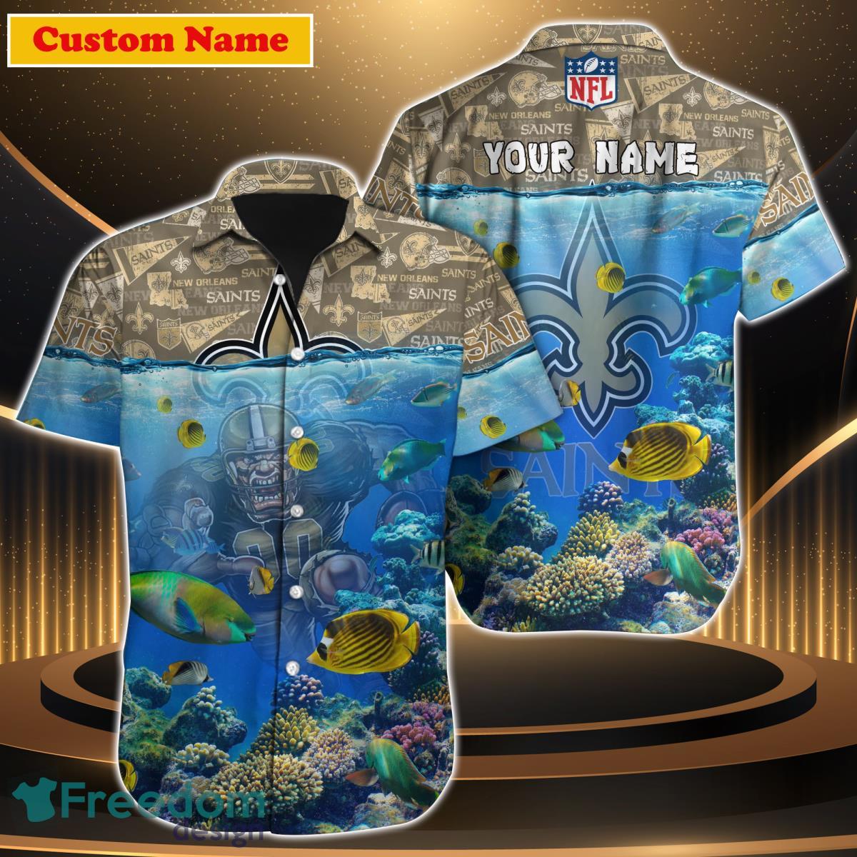 New Orleans Saints NFL Custom Name Hawaiian Shirt For Men Women Gift For Real Fan Product Photo 1