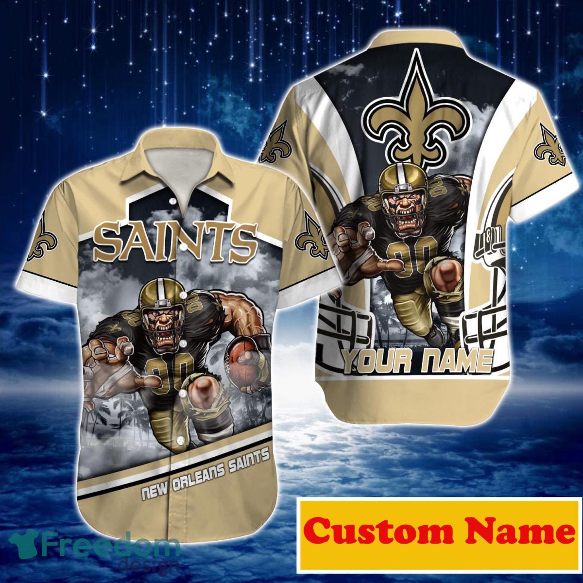 New Orleans Saints NFL Custom Name Hawaiian Shirt Style Gift For