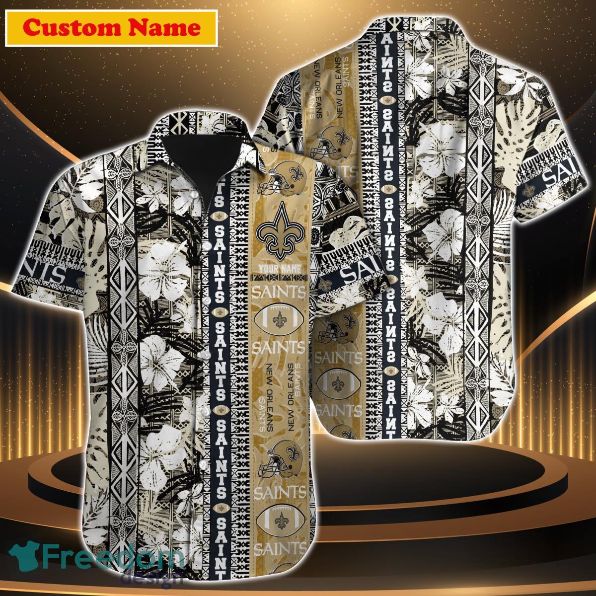 New Orleans Saints NFL Custom Name Hawaiian Shirt Style Gift For Men Women  Fans - Freedomdesign