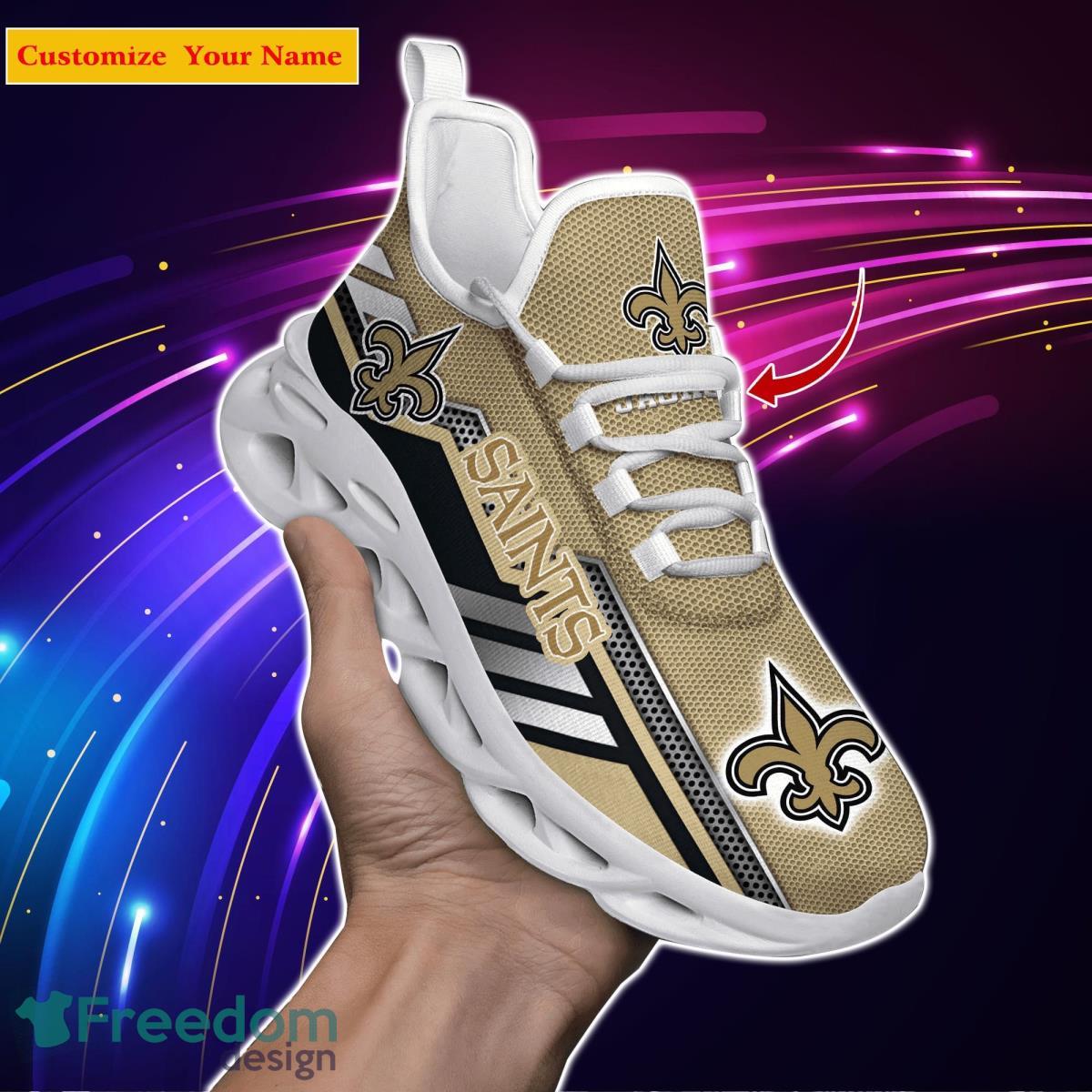 New Orleans Saints NFL Custom Name Max Soul Shoes Bet Gift For Men Women Fans Product Photo 1