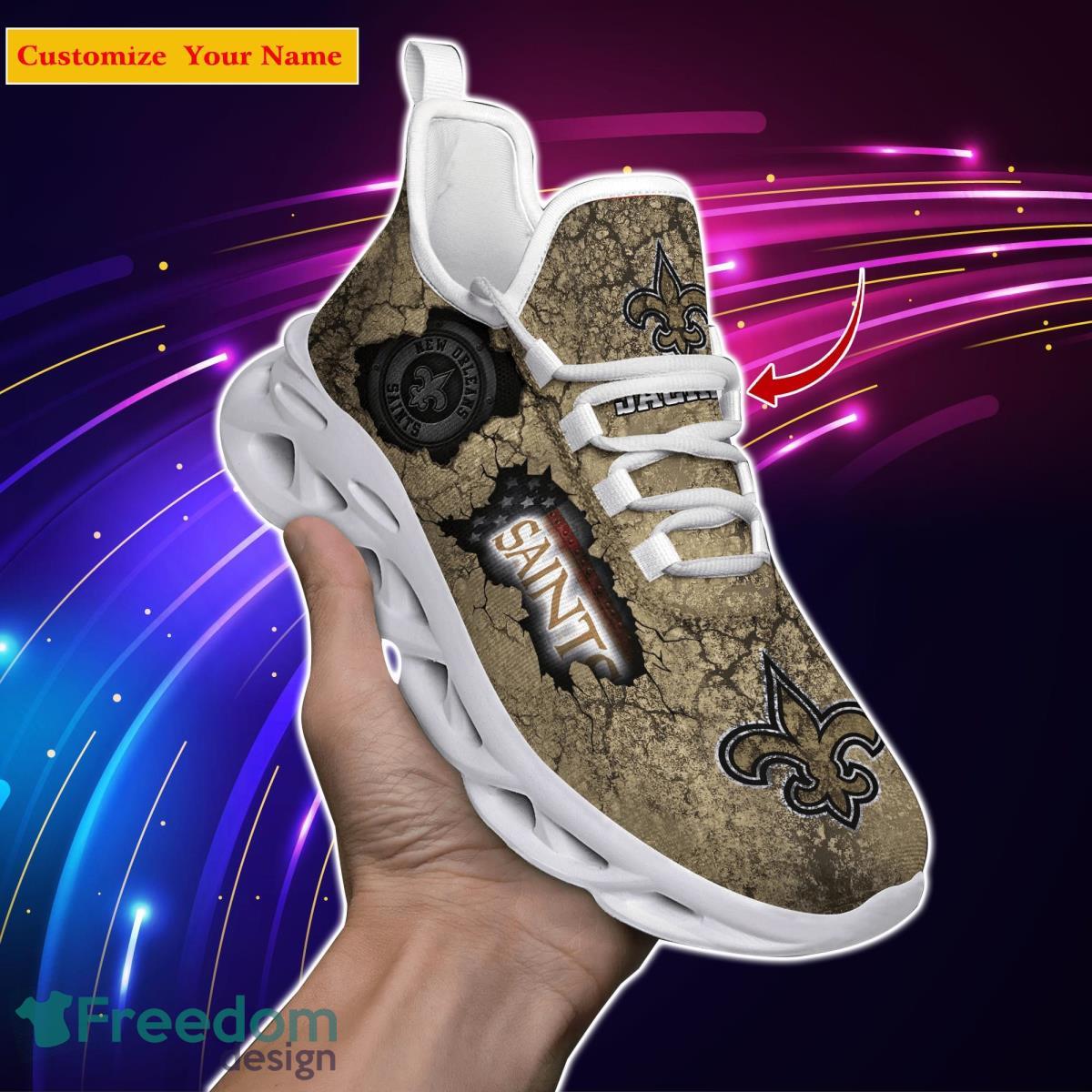 New Orleans Saints NFL Custom Name Max Soul Shoes Impressive Gift For Men  Women Fans - Freedomdesign