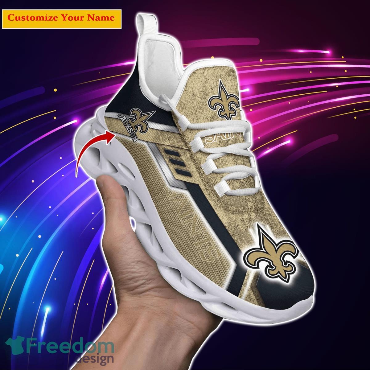 New Orleans Saints NFL Custom Name Max Soul Shoes Impressive Gift For Men  Women Fans - Freedomdesign