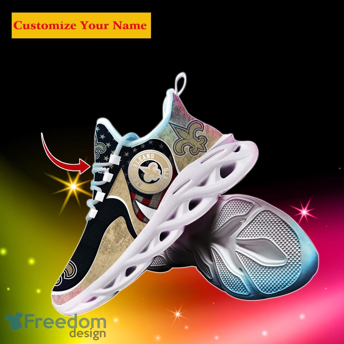 New Orleans Saints NFL Custom Name Max Soul Shoes Special Gift For Men Women Fans Product Photo 2