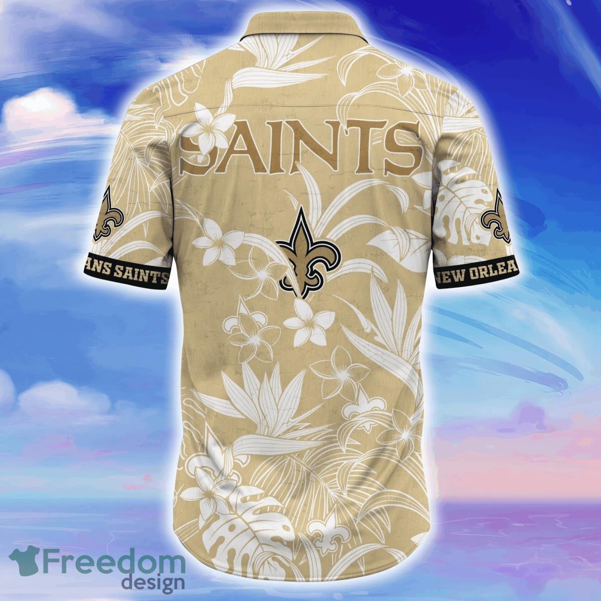 New Orleans Saints NFL Custom Name Hawaiian Shirt Style Gift For Men Women  Fans - Freedomdesign