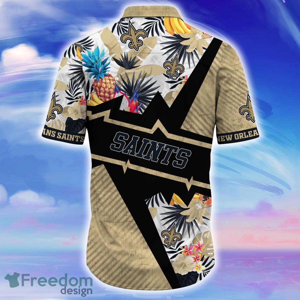 New Orleans Saints NFL Custom Name Hawaiian Shirt Style Gift For Men Women  Fans - Freedomdesign