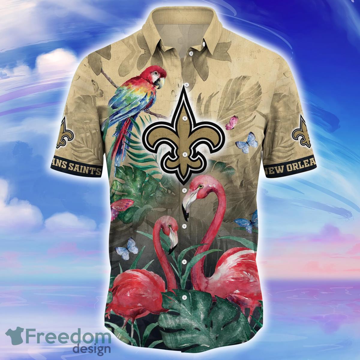 New Orleans Saints NFL Flower Hawaiian Shirt Unique Gift For Men Women Fans  - Freedomdesign