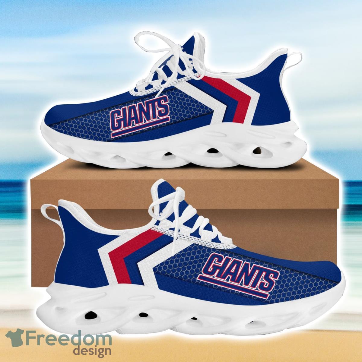 New York Football Giants Max Soul Sneakers Running Sport Shoes Custom Name Product Photo 2