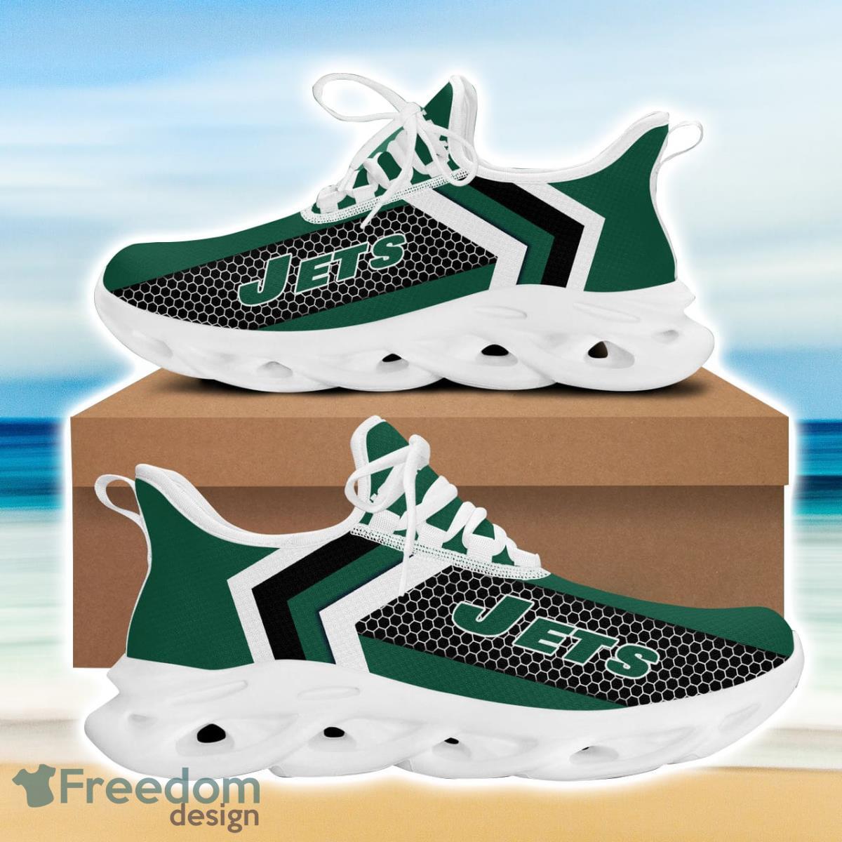 New York Football Jets Max Soul Sneakers Running Sport Shoes Custom Name Product Photo 2