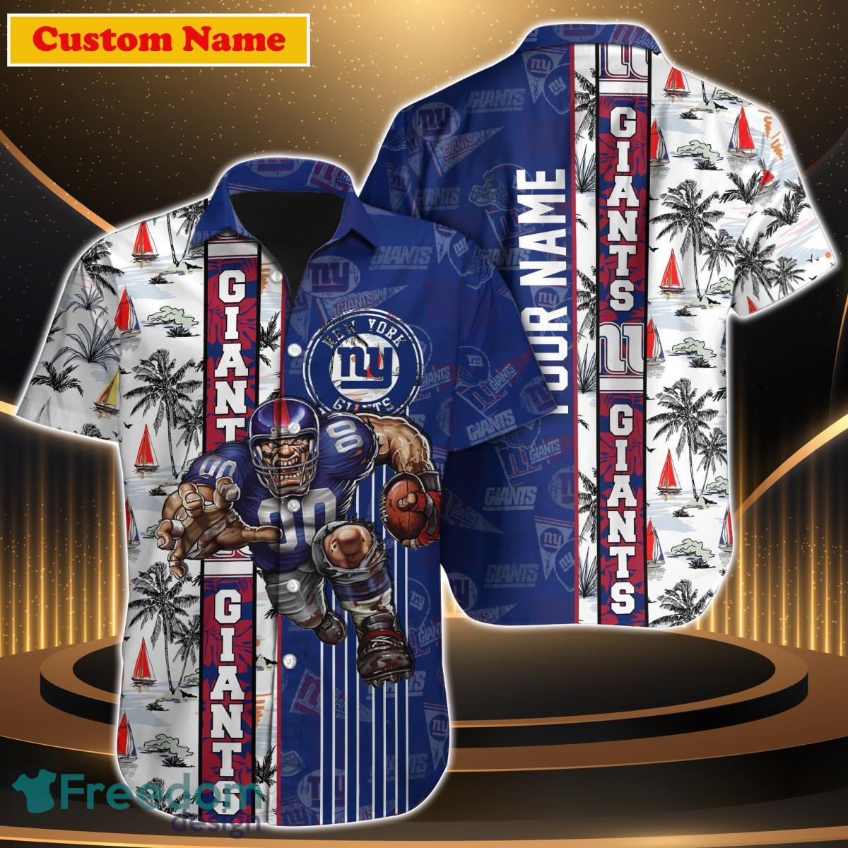 New York Giants NFL Custom Name Hawaiian Shirt For Men Women Impressive Gift For Fan Product Photo 1