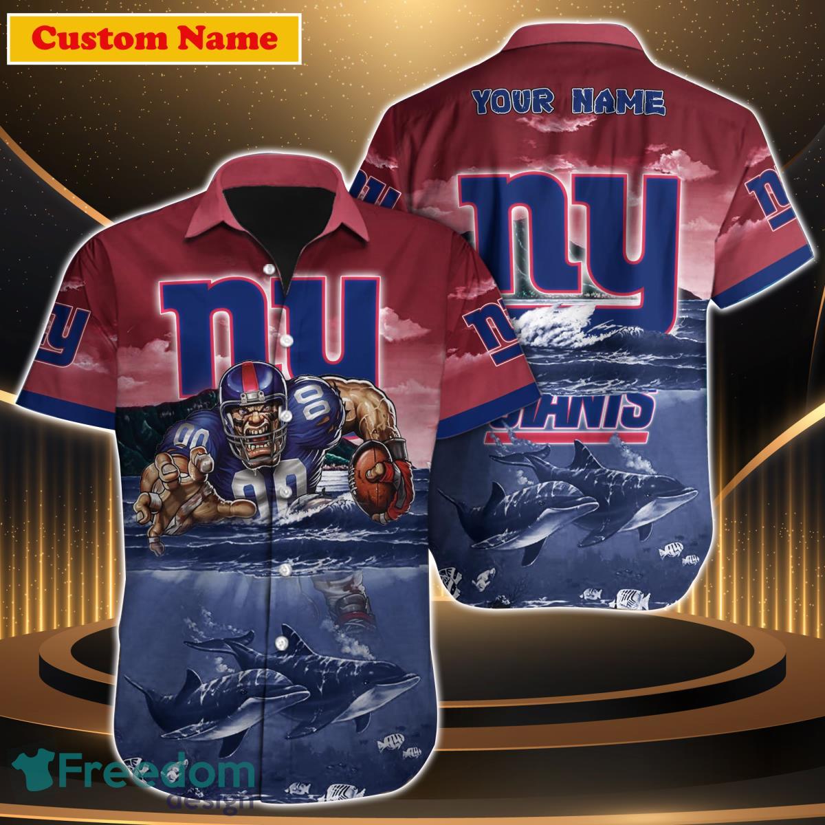 New York Giants NFL Custom Name Hawaiian Shirt For Men Women Special Gift For Real Fan Product Photo 1