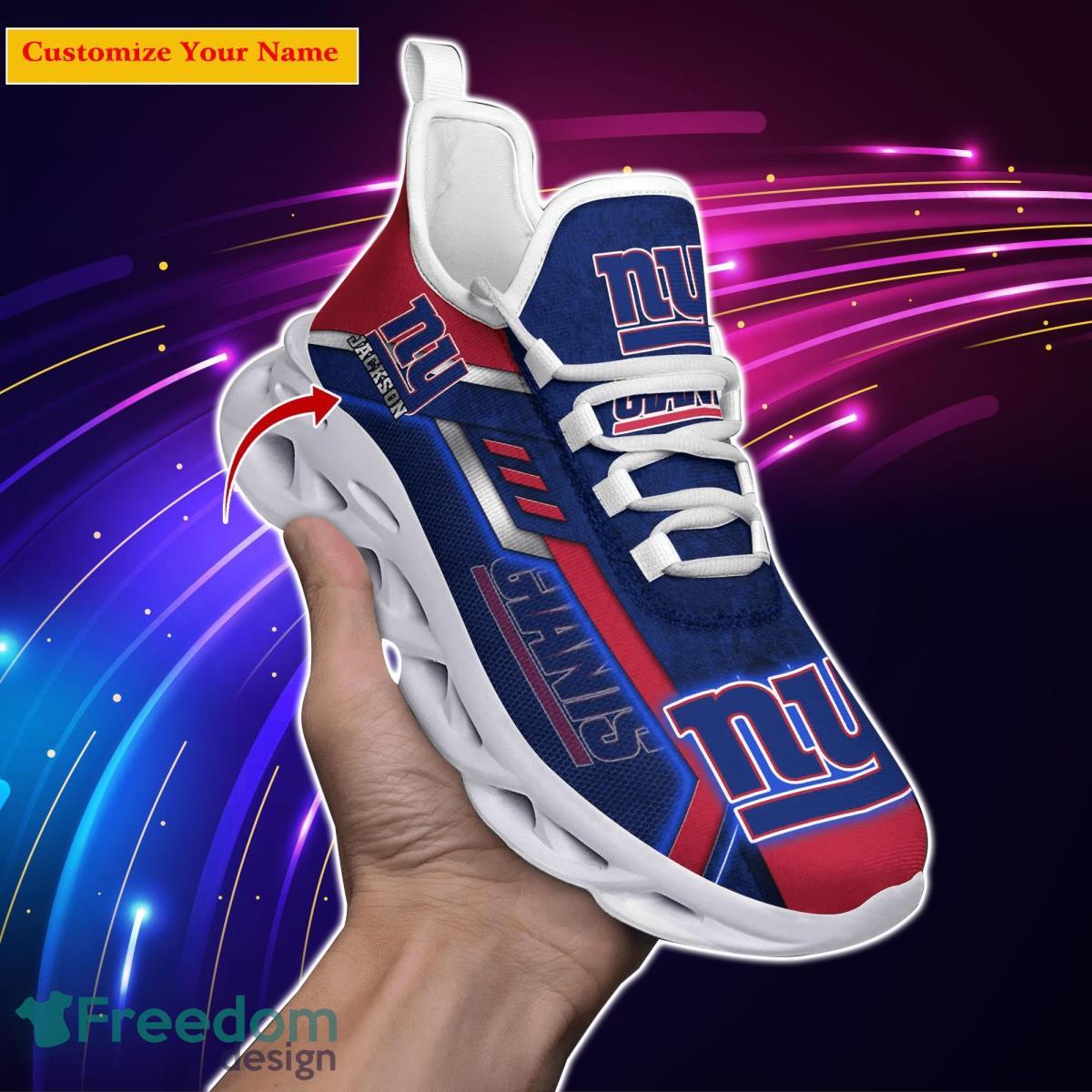 New York Giants NFL Custom Name Max Soul Shoes Impressive Gift For Men Women Fans Product Photo 1