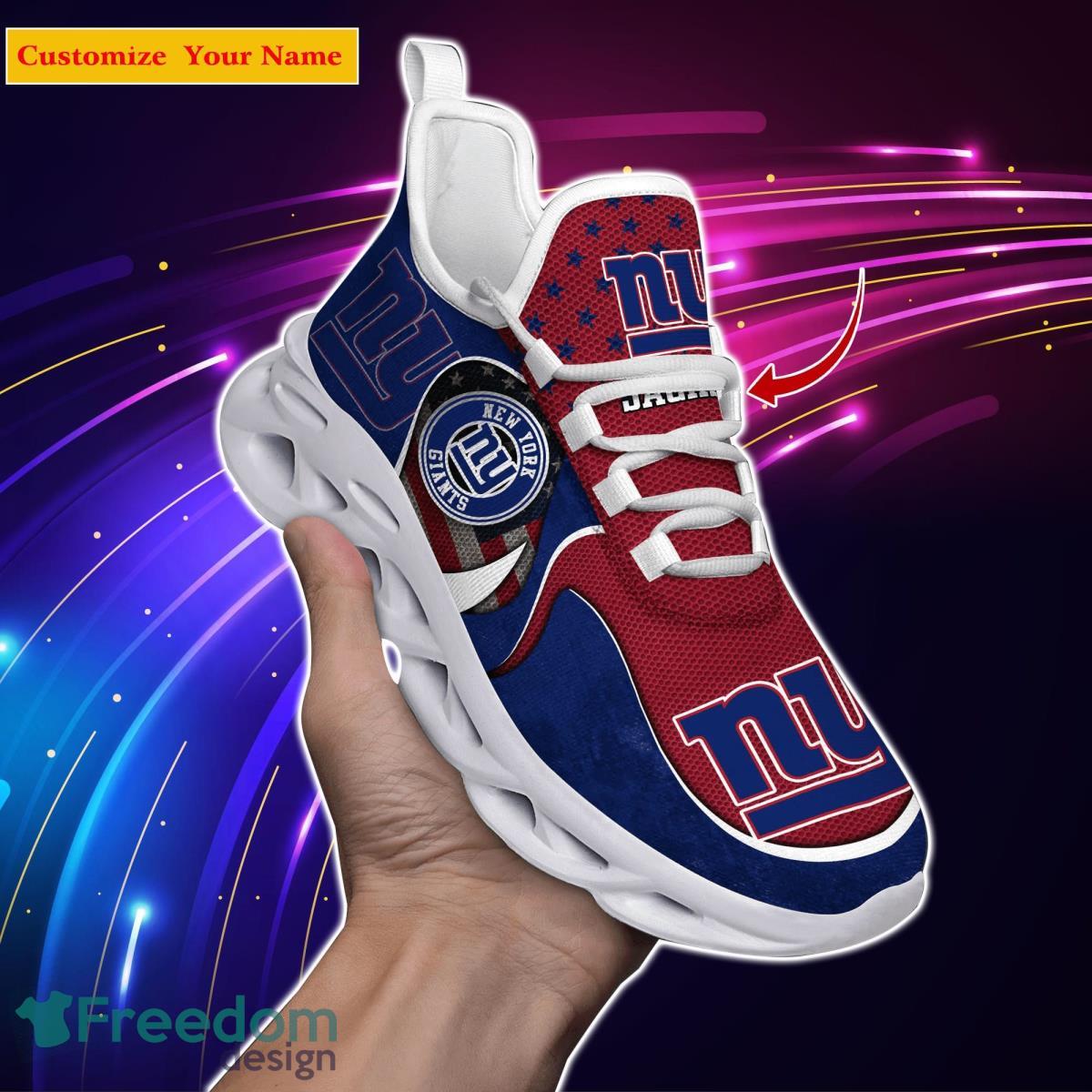 New York Giants Max Soul Shoes Trending Sneakers For Fans - Freedomdesign